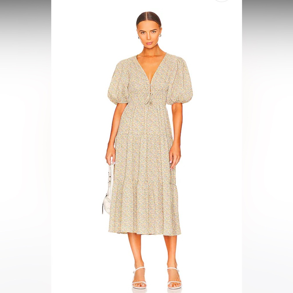 Mink Pink Melody Midi Dress in Yellow